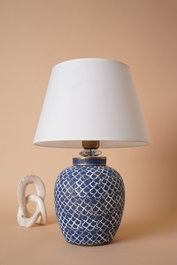 Opviq Lámpara de Mesa YL500 Azul y Blanco